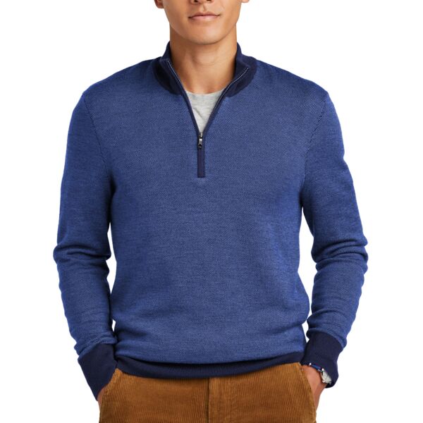 Washable Merino Birdseye 1/4 Zip Sweater Thumbnail